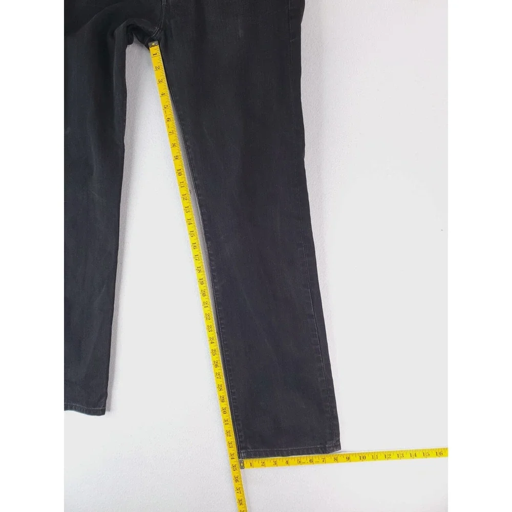 Levis 501 Jeans Mens 34x34 Black Original Straight Button Fly Red Tab Work Pants